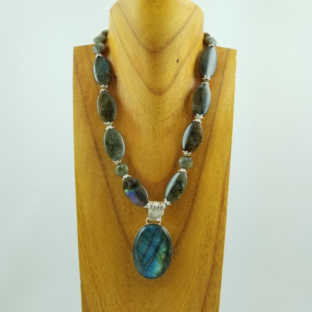 Stunning Labradorite & Sterling Necklace
